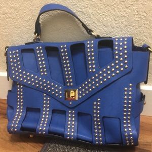 Blue medium size bag with gold !!!